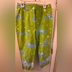 Lilly Pulitzer cotton shark pants 6